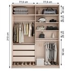 Guarda Roupa Solteiro 2 Portas De Correr Com Espelho 3 Gaveta