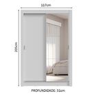 Guarda-roupa Solteiro 2 Portas De Correr Com Espelho 4 Gaveta