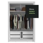 Guarda-roupa Solteiro 2 Portas De Correr Com Espelho 4 Gaveta