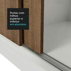 Guarda-roupa Solteiro 2 Portas De Correr Com Espelho 4 Gaveta