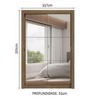 Guarda-roupa Solteiro 2 Portas De Correr Com Espelhos 2 Gavet