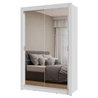 Guarda-roupa Solteiro 2 Portas De Correr Com Espelhos Branco