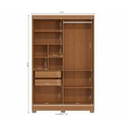 Guarda-roupa Solteiro 2 Portas De Correr E 2 Gavetas Clean Ca