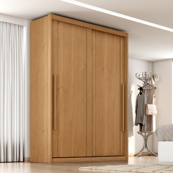 Guarda Roupa Solteiro 2 Portas De Correr Em Mdf Splendido Zan