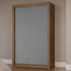 Guarda-roupa Solteiro 2 Portas De Correr Rustic/cinza Milano