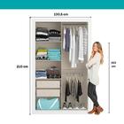 Guarda Roupa Solteiro 2 Portas De Correr Vivacce Carraro Bran