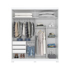 Guarda Roupa Solteiro 2 Portas Deslizantes 3 Gavetas Verg Henn