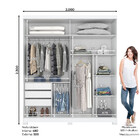 Guarda Roupa Solteiro 2 Portas Deslizantes 3 Gavetas Verg Henn