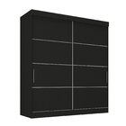 Guarda-roupa Solteiro 2 Portas E 2 Gavetas Casa Blanca Preto