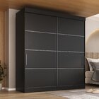 Guarda-roupa Solteiro 2 Portas E 2 Gavetas Casa Blanca Preto