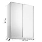 Guarda Roupa Solteiro 2 Portas Em Bp Belluno  Branco