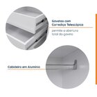 Guarda Roupa Solteiro 2 Portas Espelhadas Malva Cabecasa Made