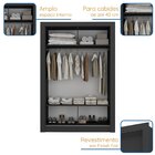 Guarda Roupa Solteiro 2 Portas Liz Yescasa Preto