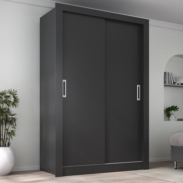 Guarda Roupa Solteiro 2 Portas Liz Yescasa Preto