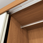 Guarda-Roupa Solteiro 2 Portas de Correr 2 Gavetas MDP Canela e Off Withe 200x120,5x53 Dormitório Bigger Lots Kappesberg