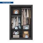 Guarda-roupa Solteiro 2 Portas Quito Espresso Móveis Preto