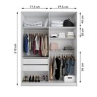 Guarda Roupa Solteiro 2 Portas Terrazo Mdf Bp Yescasa Branco