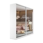 Guarda Roupa Solteiro 2 Portas Terrazo Mdf Bp Yescasa Branco