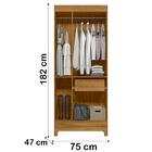 Guarda Roupa Solteiro 3 Portas 0400 Moval