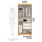 Guarda Roupa Solteiro 3 Portas 100% Mdf Papoulas Espresso Móv