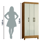 Guarda Roupa Solteiro 3 Portas 1 Gaveta Lyon Moval