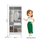 Guarda Roupa Solteiro 3 Portas 1 Gaveta Lyon Moval