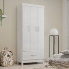 Guarda-roupa Solteiro 3 Portas 1 Gaveta Prince  Branco