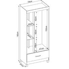 Guarda Roupa Solteiro 3 Portas 1 Gaveta Prince Amendola Touch