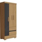 Guarda-roupa Solteiro 3 Portas 2 Gavetas 3 Prateleiras 1 Cabi