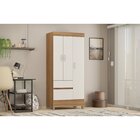 Guarda Roupa Solteiro 3 Portas 2 Gavetas 3 Prateleiras Wind