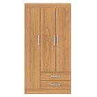 Guarda Roupa Solteiro 3 Portas 2 Gavetas Alice  Cinamomo