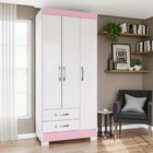 Guarda-roupa Solteiro 3 Portas 2 Gavetas Alvorada Henn Branco
