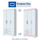 Guarda-roupa Solteiro 3 Portas 2 Gavetas Alvorada Henn Branco