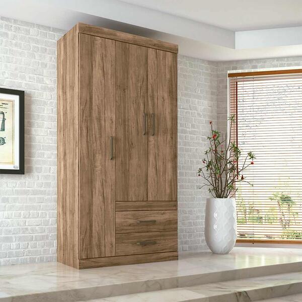 Guarda Roupa Solteiro 3 Portas 2 Gavetas Atacama Star 3.2 San