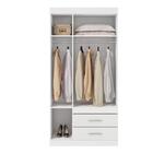 Guarda Roupa Solteiro 3 Portas 2 Gavetas Branco Star 3.2 Sant