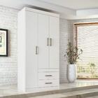 Guarda Roupa Solteiro 3 Portas 2 Gavetas Branco Star 3.2 Sant