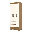 Guarda Roupa Solteiro 3 Portas 2 Gavetas Bs05 Briz Nature/off