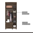 Guarda Roupa Solteiro 3 Portas 2 Gavetas Canadá Conquista Móv