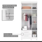 Guarda-roupa Solteiro 3 Portas 2 Gavetas Canadá Plus Branco