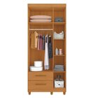 Guarda-roupa Solteiro 3 Portas 2 Gavetas Canadá Plus Cinamomo