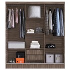 Guarda-roupa Solteiro 3 Portas 2 Gavetas Carvalho/fresno 2029