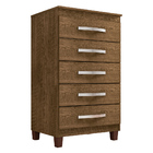 Guarda Roupa Solteiro 3 Portas 2 Gavetas Com Cômoda 5 Gavetas