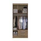 Guarda-roupa Solteiro 3 Portas 2 Gavetas Com Espelho Rp2320/e