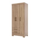 Guarda Roupa Solteiro 3 Portas 2 Gavetas Com Pés Be16 Briz Je