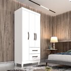 Guarda Roupa Solteiro 3 Portas 2 Gavetas Cometa Sallêto Móvei