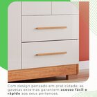 Guarda-roupa Solteiro 3 Portas 2 Gavetas Estrela Premium Cina