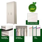 Guarda Roupa Solteiro 3 Portas 2 Gavetas Flex Color Papoulas