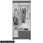 Guarda Roupa Solteiro 3 Portas 2 Gavetas Lion - Móveis Leão -