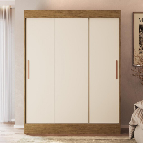 Guarda Roupa Solteiro 3 Portas 2 Gavetas Marselha Doripel