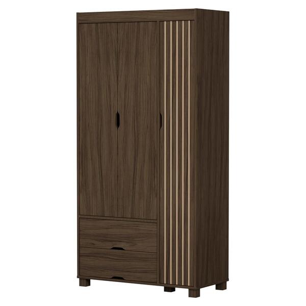 Guarda Roupa Solteiro 3 Portas 2 Gavetas Mdf 89 Cm Bela Decma